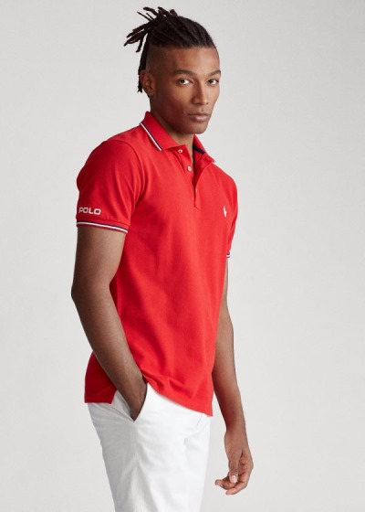 Polo Ralph Lauren Custom Slim Fit Mesh Polo Herre Danmark (TYOIG1096)